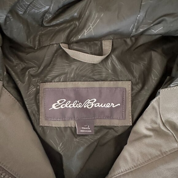 NWT Eddie Bauer Charly Jacket Green Women's size LARGE Rain Anorak - Picture 7 of 9